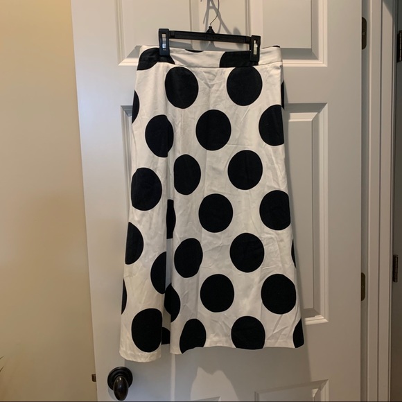 New Lane Bryant Black & white Polka Dot Skirt 24 - Picture 5 of 5